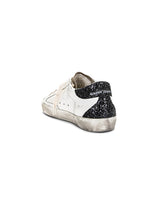 Golden Goose Super-star in Mauve Glitter & Black