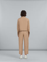 Marni Technical Cotton-Linen Pant in Beige