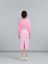 Marni Technical Cotton-Linen Skirt in Pink