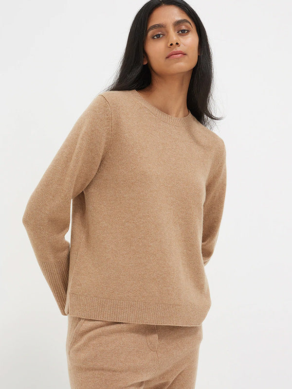 Chinti and Parker The Boxy Jumper in Camel