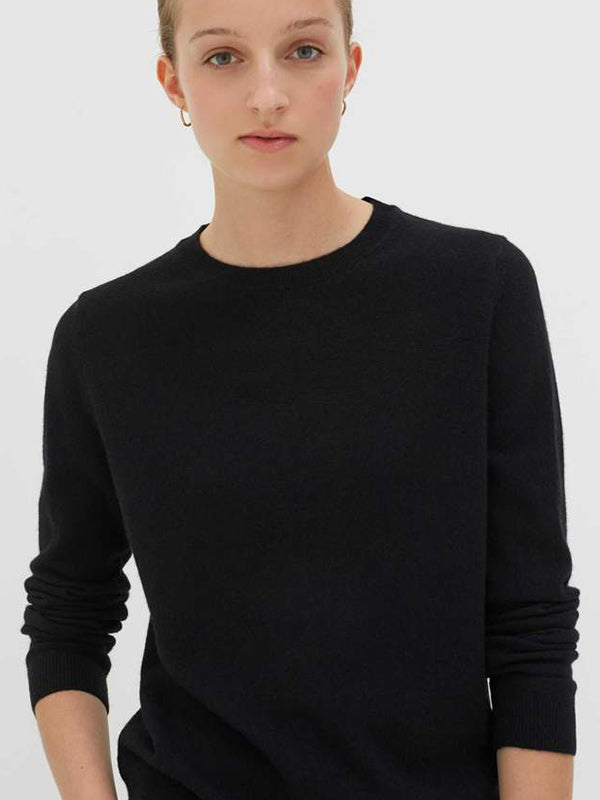 Chinti and Parker The Crew Classic Fit Sweater in Black