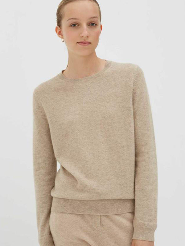 Chinti and Parker Crew Classic Fit Sweater in Oatmeal