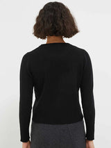 Chinti and Parker The Cropped Essentials Sweater in Black
