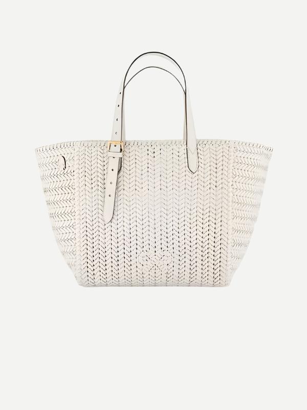 Anya Hindmarch The Neeson Square Tote in Chalk