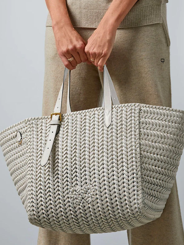Anya Hindmarch The Neeson Square Tote in Chalk
