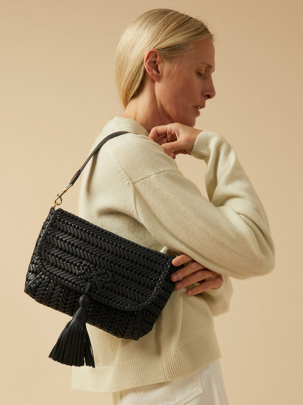 Anya Hindmarch The Neeson Tassel Shoulder Bag in Marine
