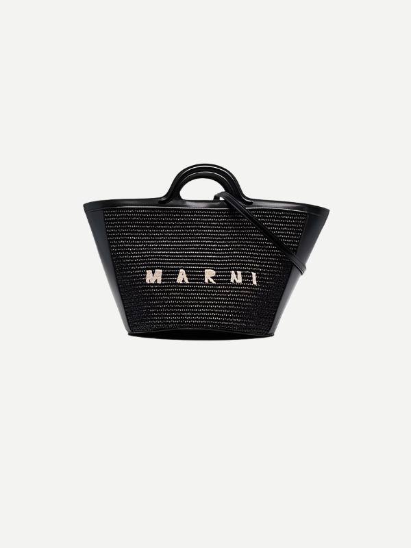 Marni Tropicalla Bag in Piccola Rafia Nero