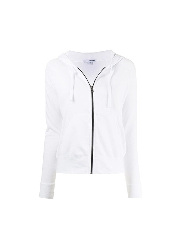James Perse Vintage French Terry Zip Hoody in White