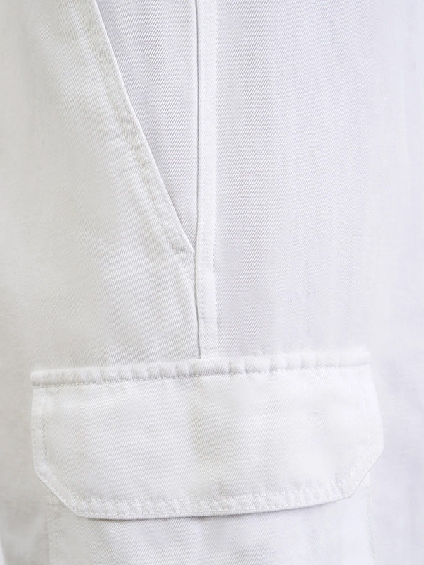 Nili Lotan Yannic Cargo Pant in White